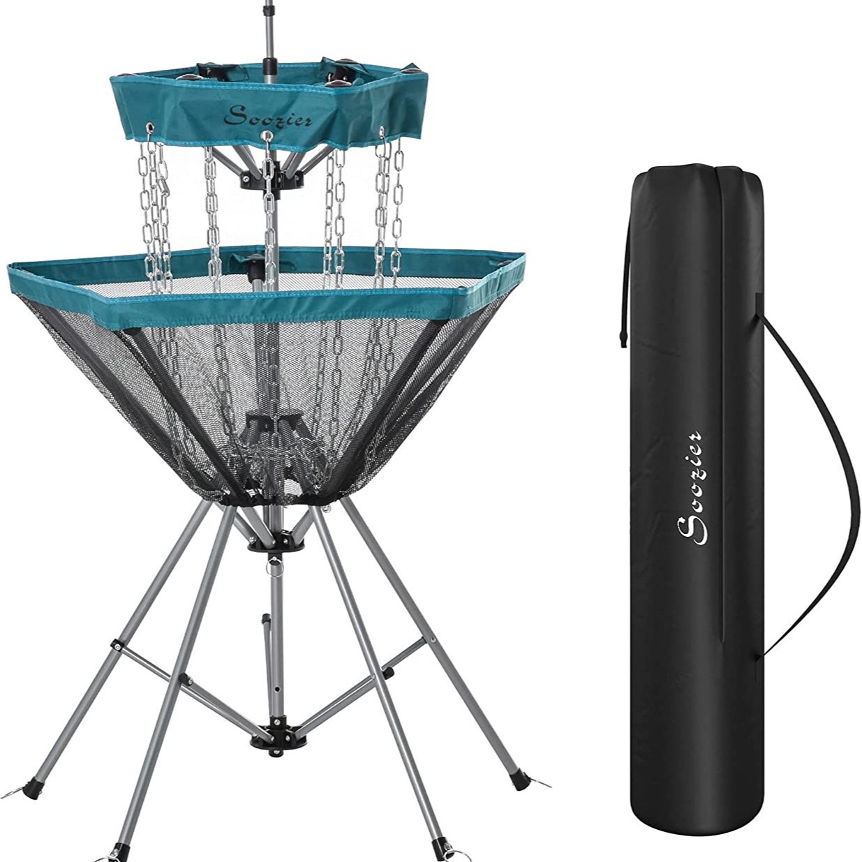 12 цепной портативный безустановочный металлический мишень для фрисби-гольфа, корзина для мячей, держатель для практики на открытом воздухе