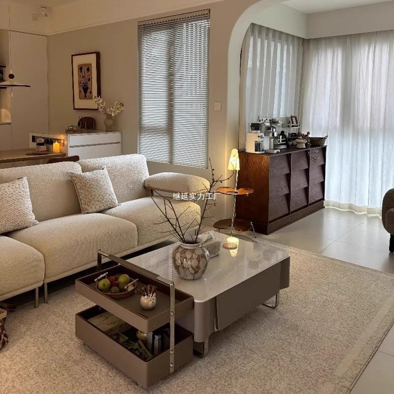 Новый стиль доступной роскоши 2025 года, комплект кофейных столов, для гостиной, малой квартиры, креативный стиль