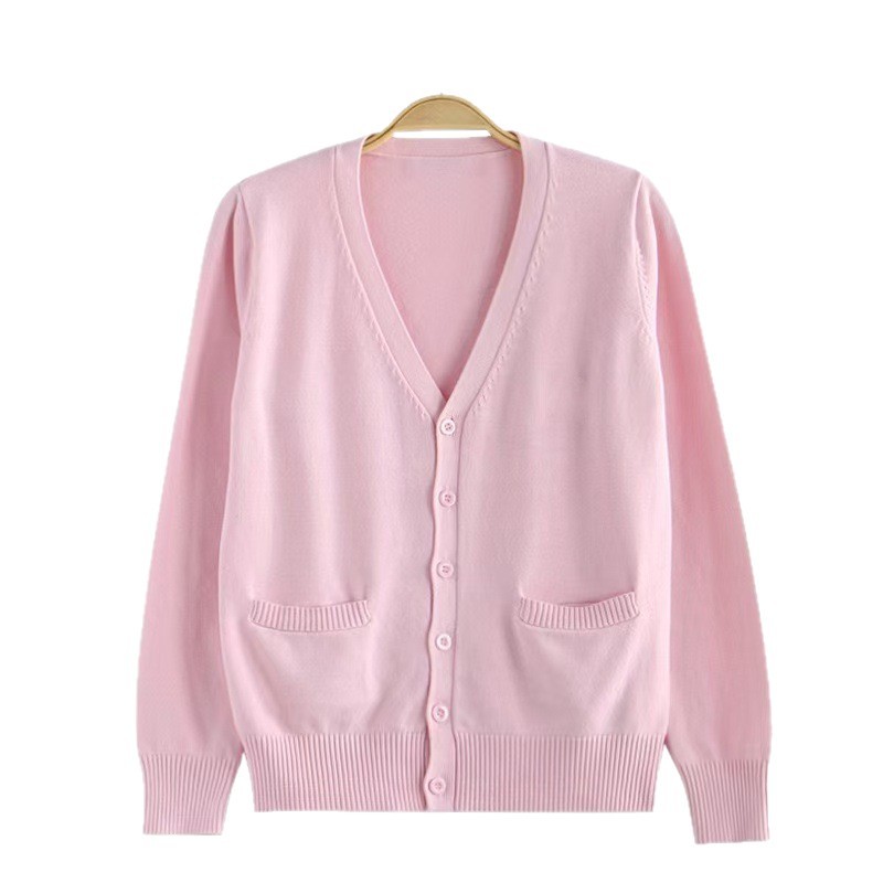 Jk Uniform Sweater Cardigan Short-Sleeved Wholesale Basic Style Jacket Women's Autumn and Winter Japanese Style Preppy Knitwear V-Neck