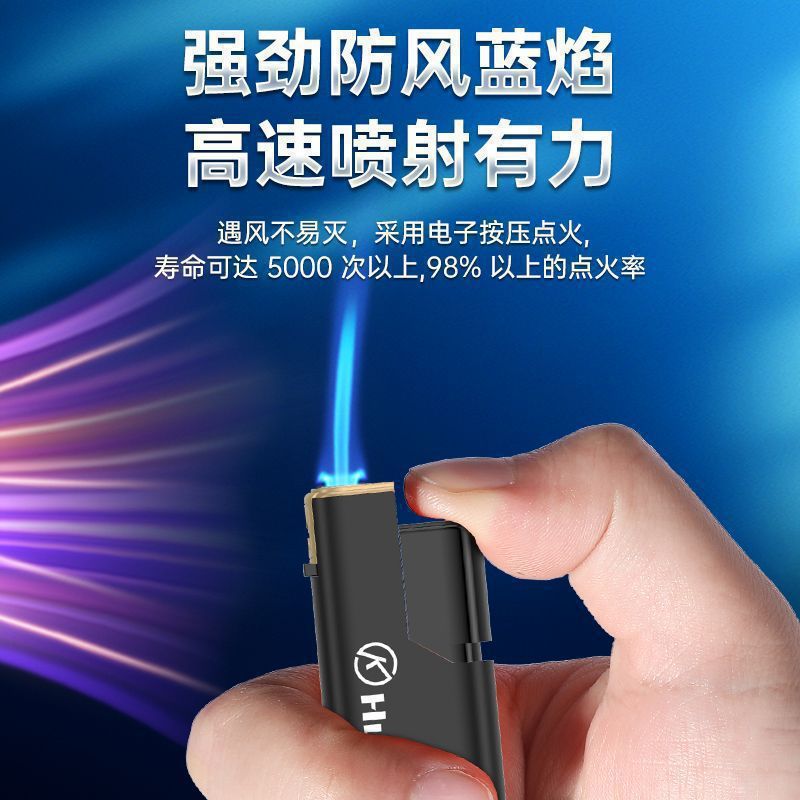 New Lighter Internet Celebrity Windproof Lighter with Printing, Durable and Permanent Wholesale Convenience, High-End Hot Style and High-End Sense