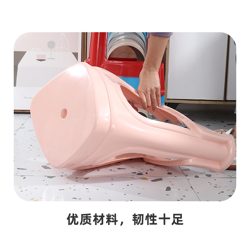 Thickened Household Red Plastic Stool Modern Simple Round Stool Chair Square Stool Bench Plastic High Stool Stool Wholesale
