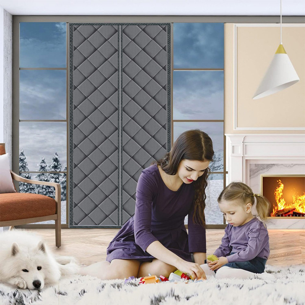 Winter Windshield Partition Door Curtain Velcro Anti-Mosquito Bedroom Magnetic Home Punch-Free Encryption Warm Home