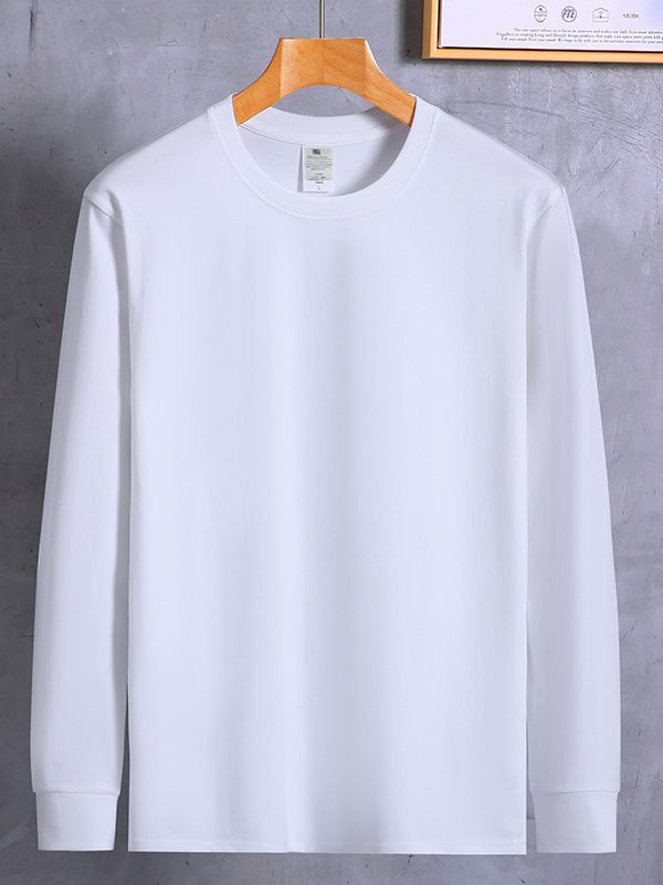 Live broadcast popular 240g cotton thread sleeve long sleeve T-shirt female autumn and winter bottoming white T-shirt female wholesale