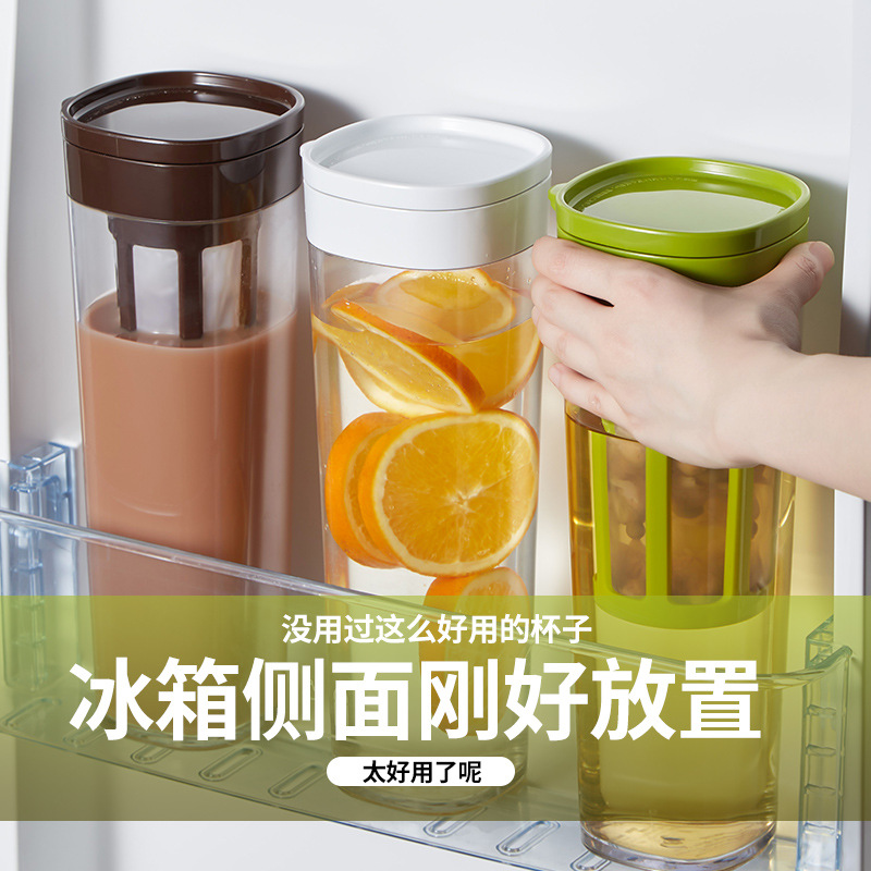 Fant Plastic Sealed Cold Water Kettle Household Cold Water Kettle Sealed Portable Water Cup with Tea Leak for Tea
