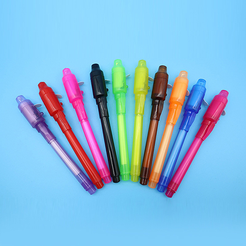 Invisible Light Pen Wholesale Multi-Functional Invisible Highlighter Uv Light Pen Led Luminous Ultraviolet Magic Pen