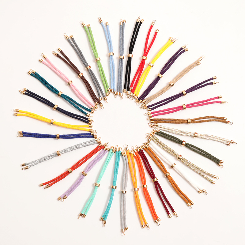 DIY браслет из полупереработанных материалов, регулируемый, с бусинами, оптовая продажа