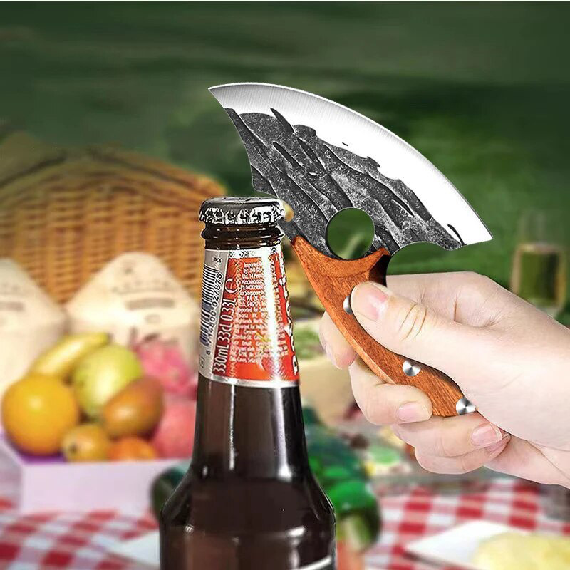 Cross-border Foreign Trade Forging Bones Knife Outdoor Camping Meat Cutting Small Machete Hand Knife Household Kitchen Stainless Steel Dishes