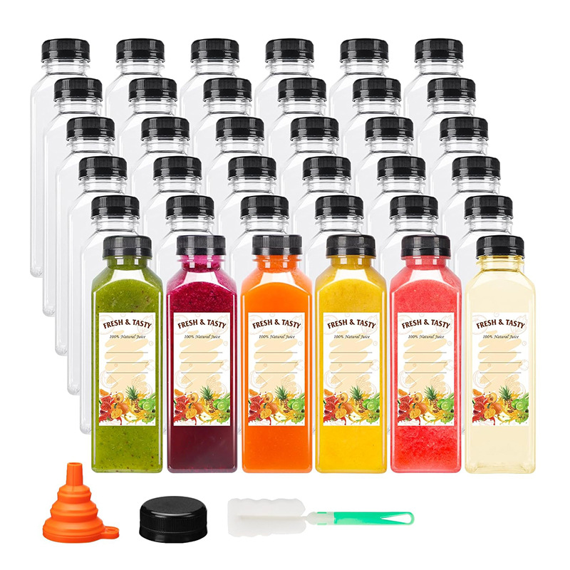 В наличии оптовая бутылка для напитков 500 мл квадратная PET пластиковая бутылка для сока, кислой сливы, холодного чая