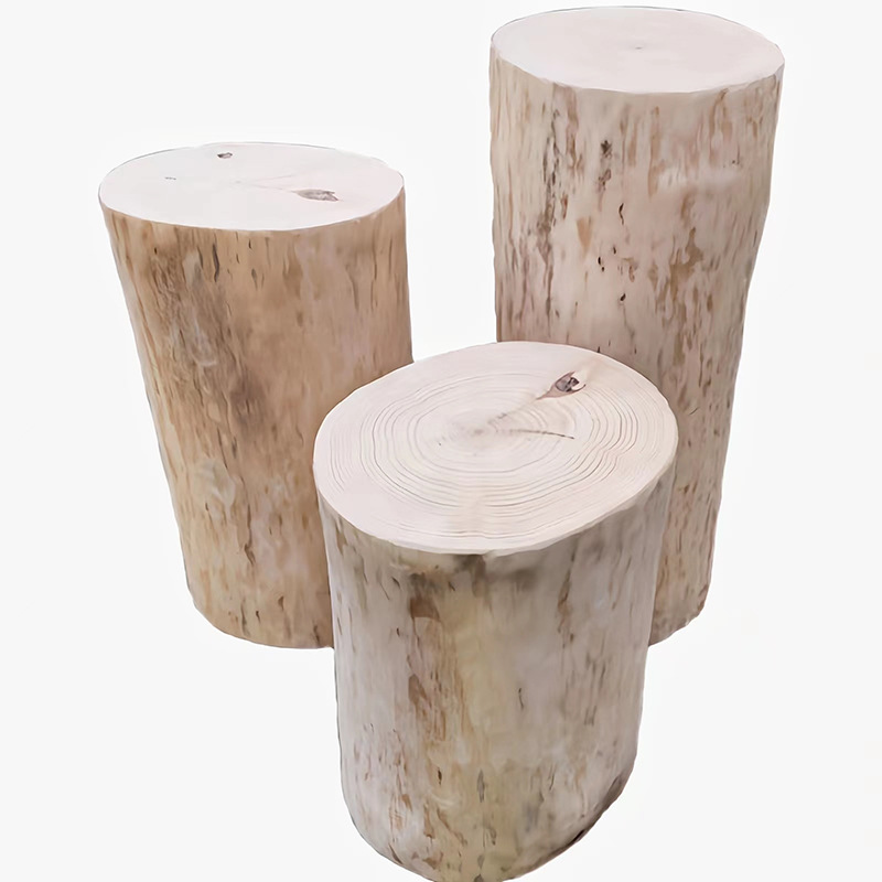 Storage Wooden Pile Solid Wood Round Stool Log Tree Pier Ornaments Landscaping Clothing Store Shoe Changing Stool Root Carving Stool
