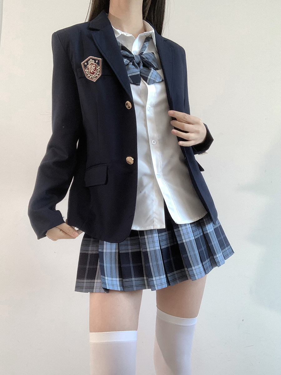 Japanese College Style Suit Black navy blue Tea School Style Suit Jk Uniform Original Paid Skirt Skirt