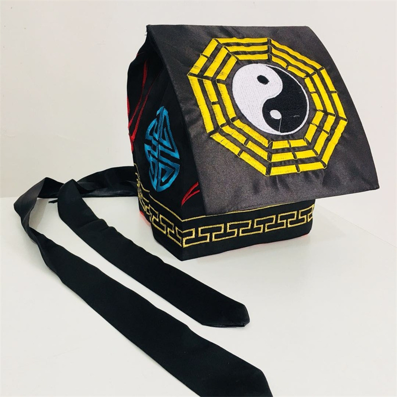 Taoist supplies gossip hat Taoist hat props hat gossip towel Zhuangzi towel method hat Lin Zhengying film and television hat