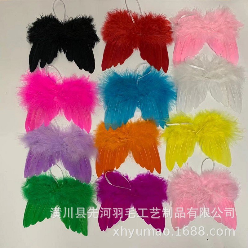 Factory direct Christmas tree feather wings pendant decoration mini Barbie doll clothing accessories