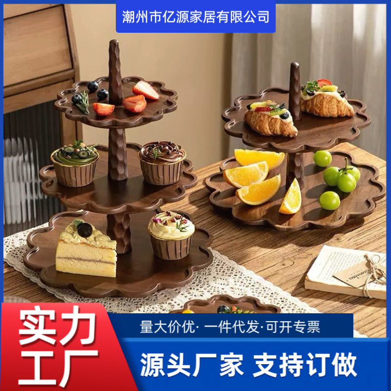 Кросс-бордерные деревянные изделия в ретро стиле, поднос для десертов, кофе, торт, образцы производства
