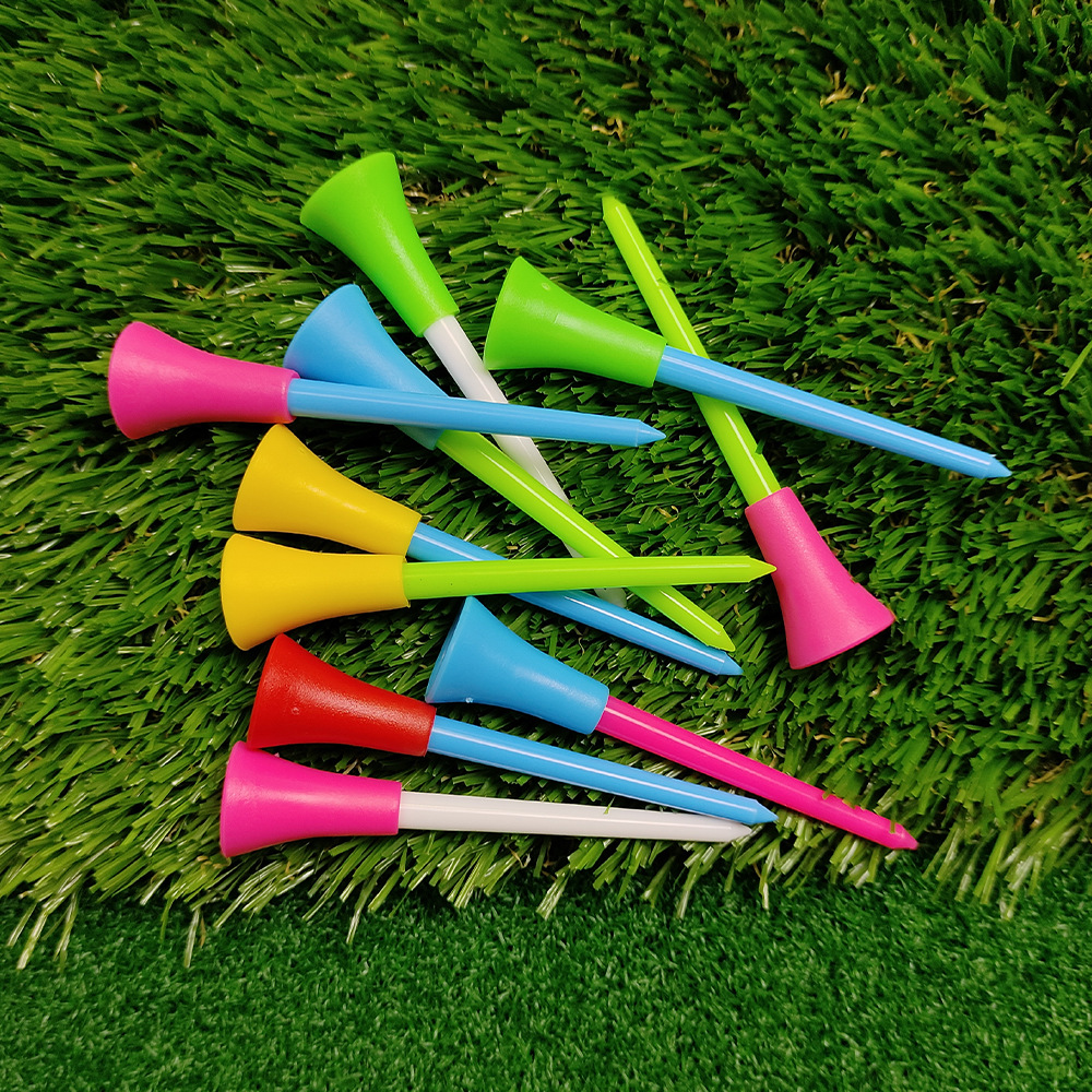 Golf Stud Plastic Golf Tee Multicolor Golf Rubber Cover TEE Ball Drag golf tees