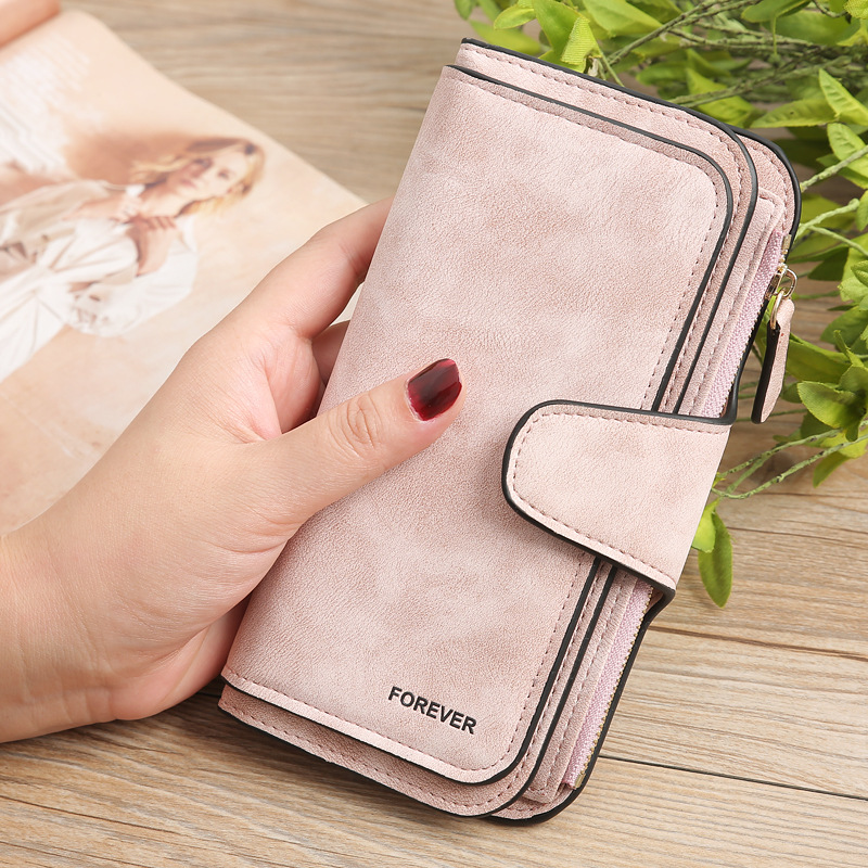 Cross-Border Large-Capacity Long Women's Frosted Pu Multi-Purpose Women's Wallet Clutch Bag Card Holder Women's High-End