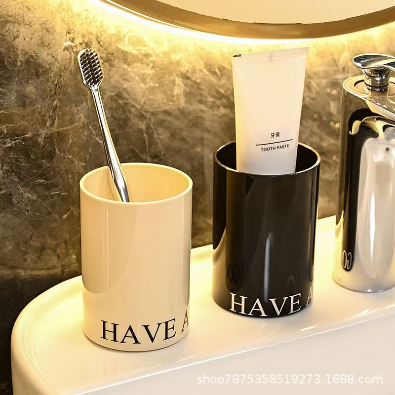 Креативный простой английский стакан для полоскания рта, пластиковый, доступный, роскошный, для детей и пар