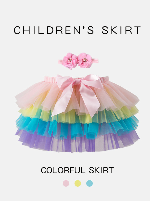 Ins Kidsren's Clothing Infant Kidsren's Skirt Baby Skirt Butt Pants Girls Short Skirt 2-Piece Set Girls Bottoming Skirt Tutu Skirt