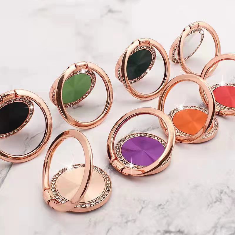 Mobile phone ring buckle bracket folding diamond ring buckle CD pattern metal ring mobile phone bracket artifact desktop wholesale