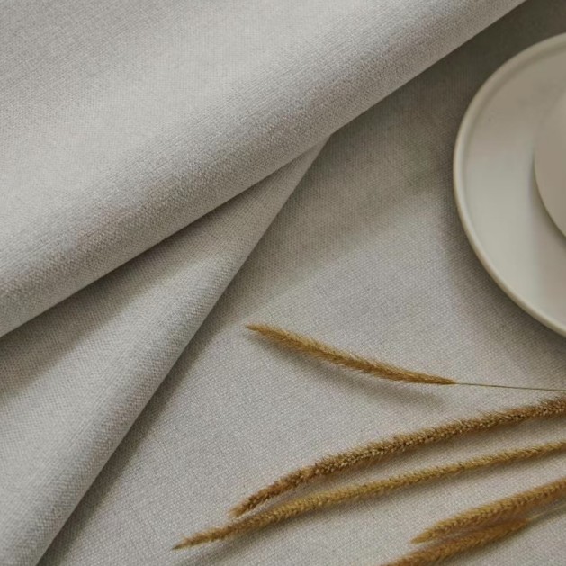 Brand New Chenille Curtain Fabric Wholesale 100% Full Blackout Reverse Natural Linen Cross-Border Foreign Trade