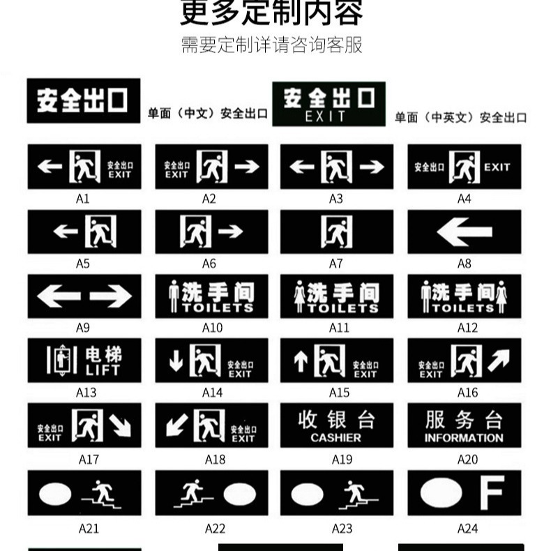 New National Standard Safety Exit Indicator Light Fire Passage Floor Evacuation Sign Fire Sign Led Lighting