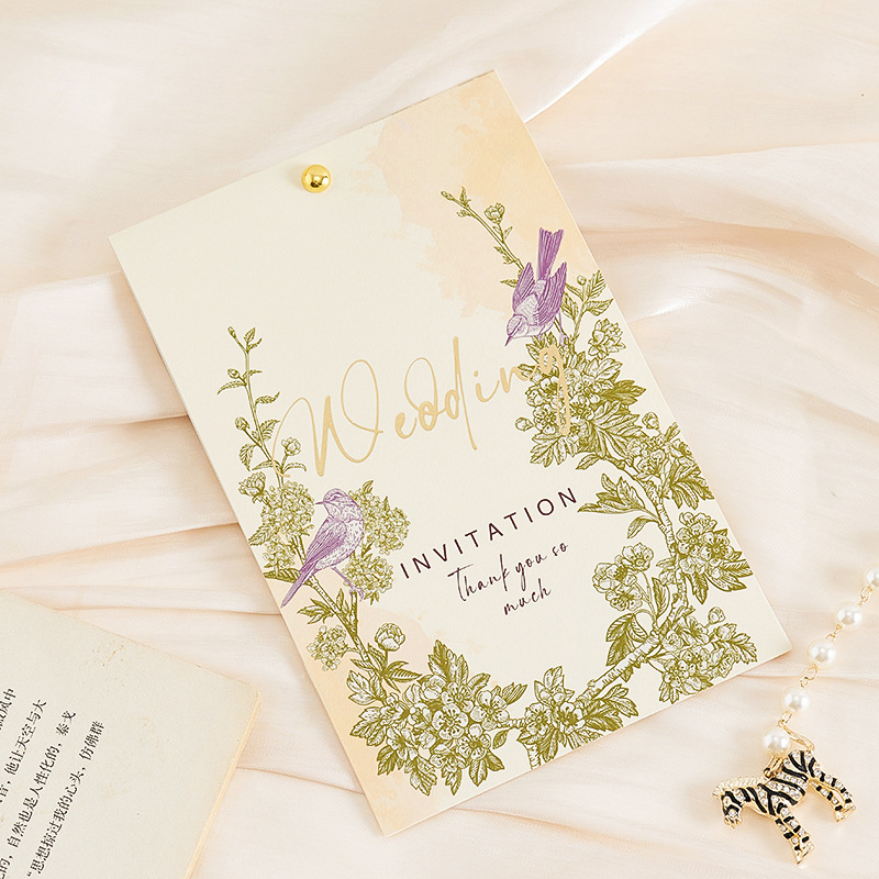 2025 New Wedding Invitation Mori Wedding Invitation Invitation Personality Creative Order Wedding Invitation Card Print