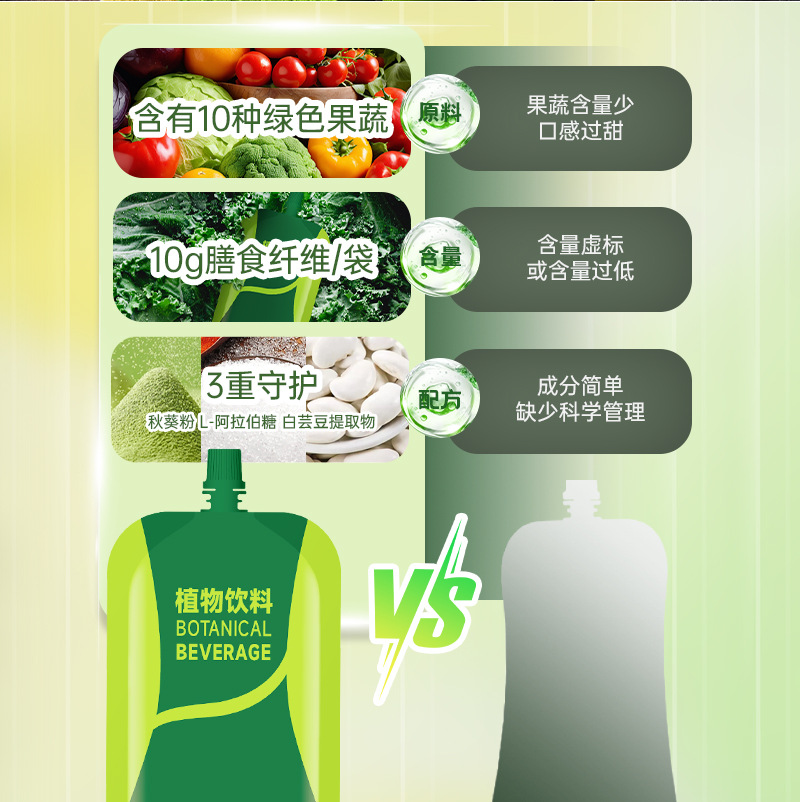 Kale Aloe Vera Plant Beverage Supermodel Portable Suction Mouth Bag Fruit and Vegetable Dietary Fiber Plant Beverage in stock
