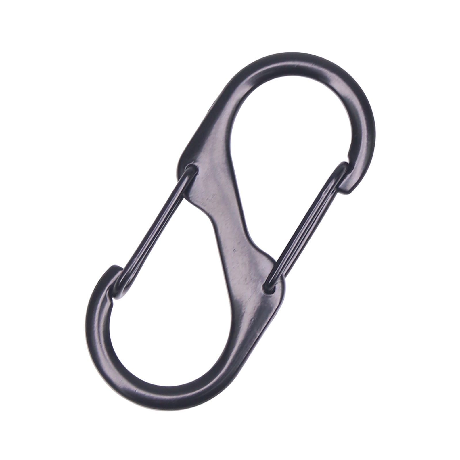 S-Shaped Double-Ended Zinc Alloy Dog Buckle Figure-Eight Buckle Keychain Outdoor Backpack Climbing Buckle Multifunctional Hanging Buckle