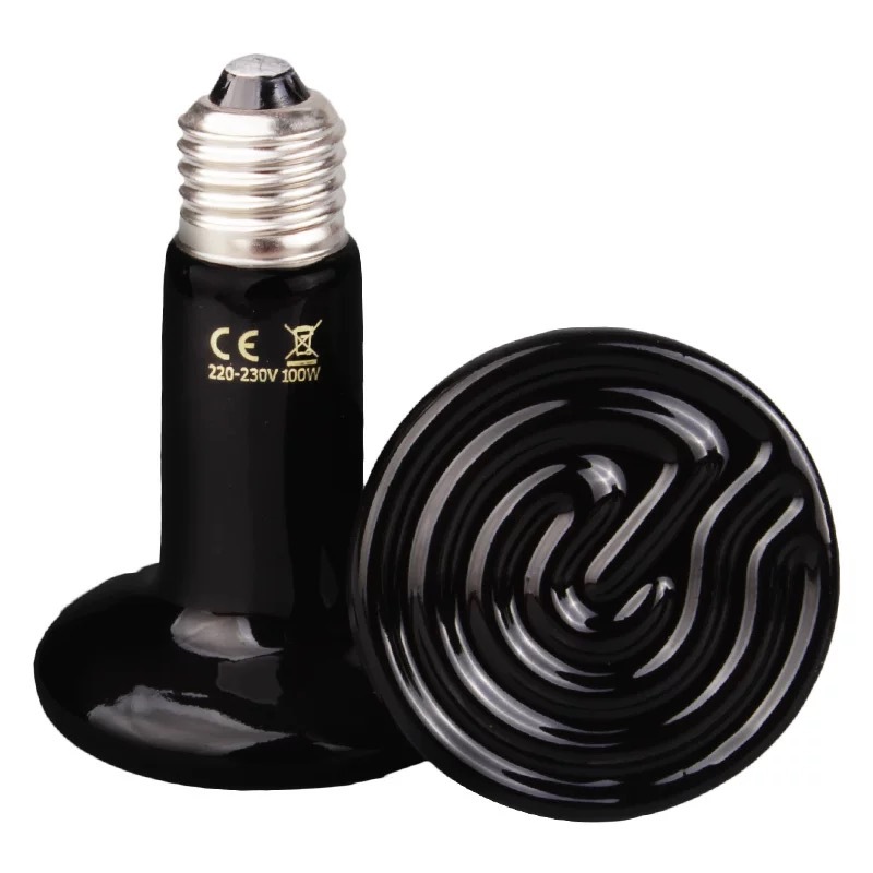 Factory direct reptile pet far infrared ceramic mini heat preservation lamp 25W50w75w100w110V