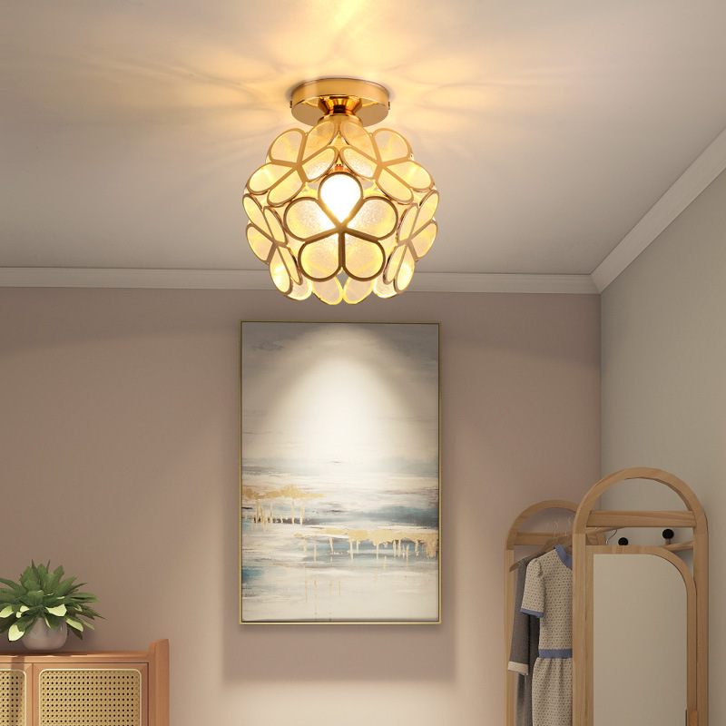 Aisle Lamp Corridor Lamp Balcony Entrance Entrance Creative Accessible Luxury Modern Simple Crystal Scandinavian Bedroom Ceiling Lamp