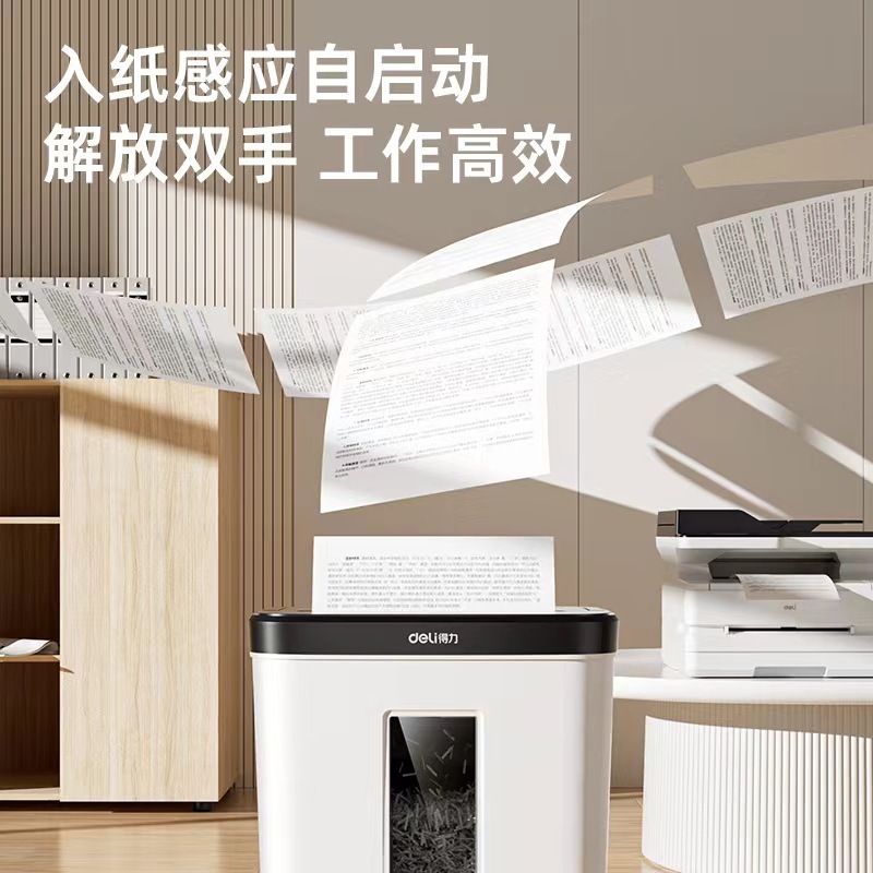Deli 9939 Paper Shredder Office Home Level 4 Confidential Small Shredder Crusher 12L Capacity
