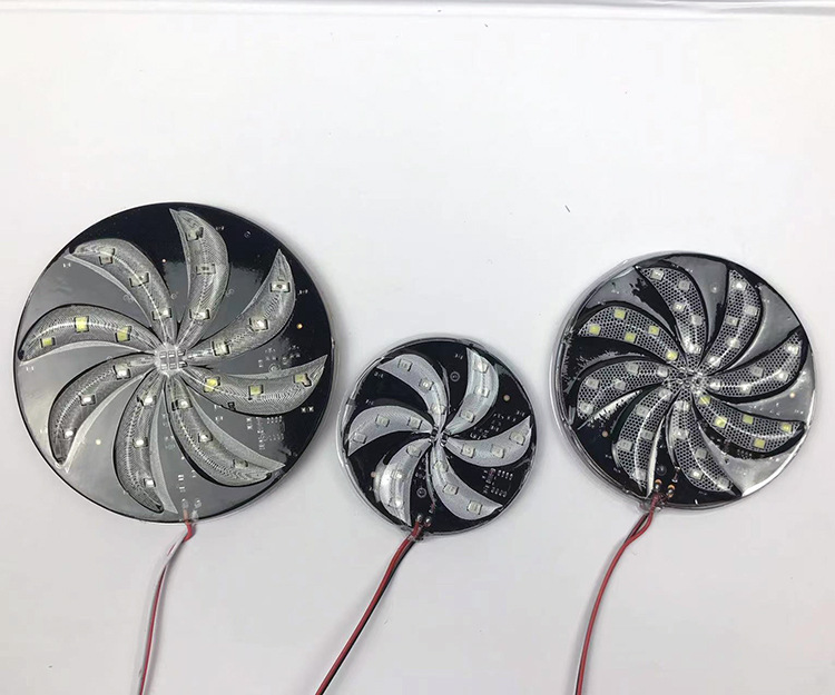 12v 24v motorcycle car modified lighting lights flashing wind leaf lights LED Hot Wheel lights windmill lights colored lights