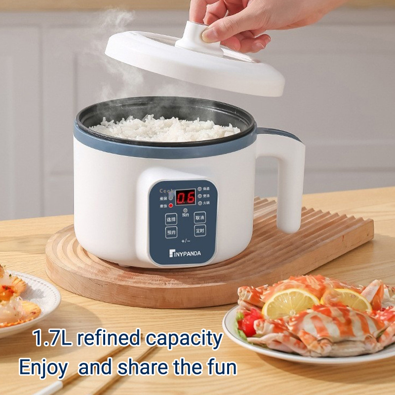 Cross-Border European, British and American Multi-Functional Non-Stick Electric Hot Pot, Mini Electric Wok, Wax Melting Pot, Electric Cooking Pot