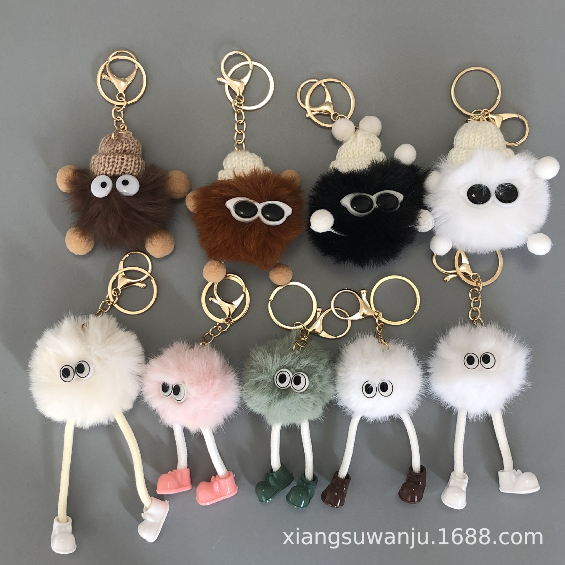 Фабричные маленькие фигурки эльфа, украшения для сумок, одежда, мягкая игрушка, имитация кроличьего меха, подвеска для брелка