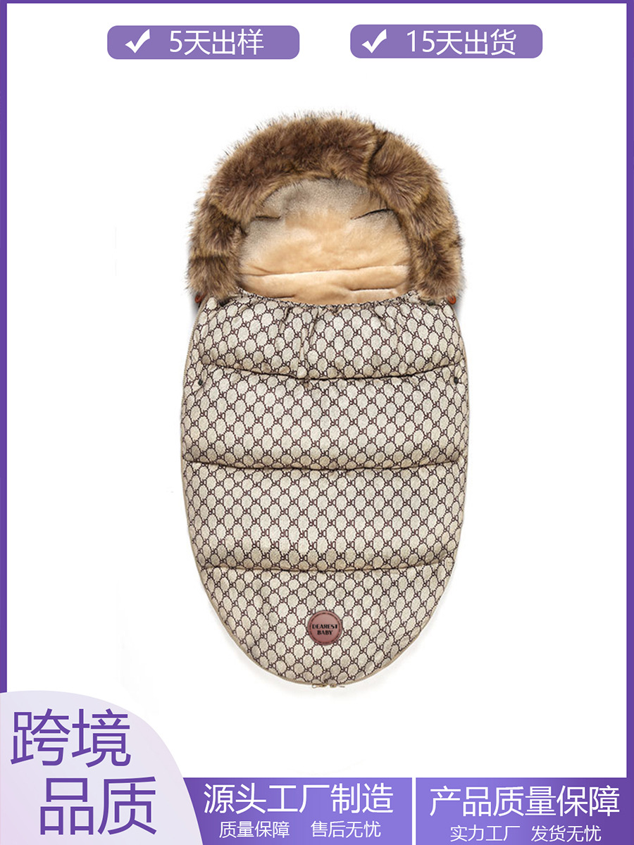 Чехол для ног спального мешка для коляски осень и зима утолщенный противоукачивающий конверт