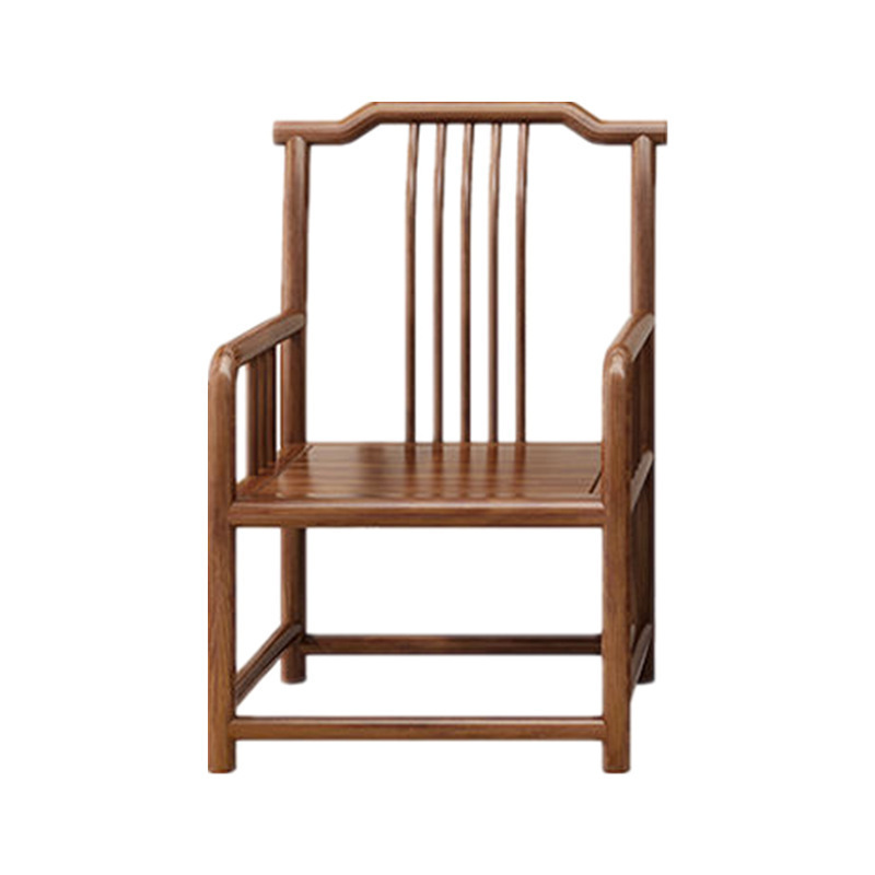 New Solid Wood Chair with Backrest, Single Chair, Chinese Tea Chair, Armchair, Official Hat Chair, Imperial Chair, Antique Style Chair, Armchair Three