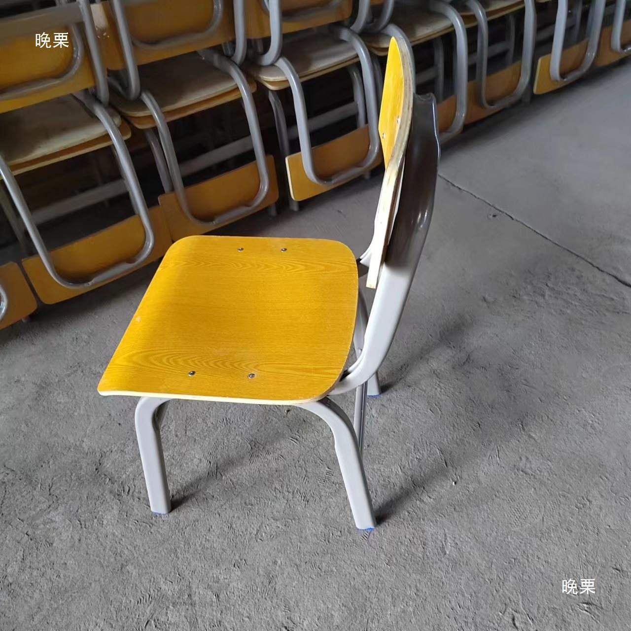Fixed School Chair Student Stool Guangdong Style Chair Rigid Wood Chair Student Dormitory Chair Computer Chair