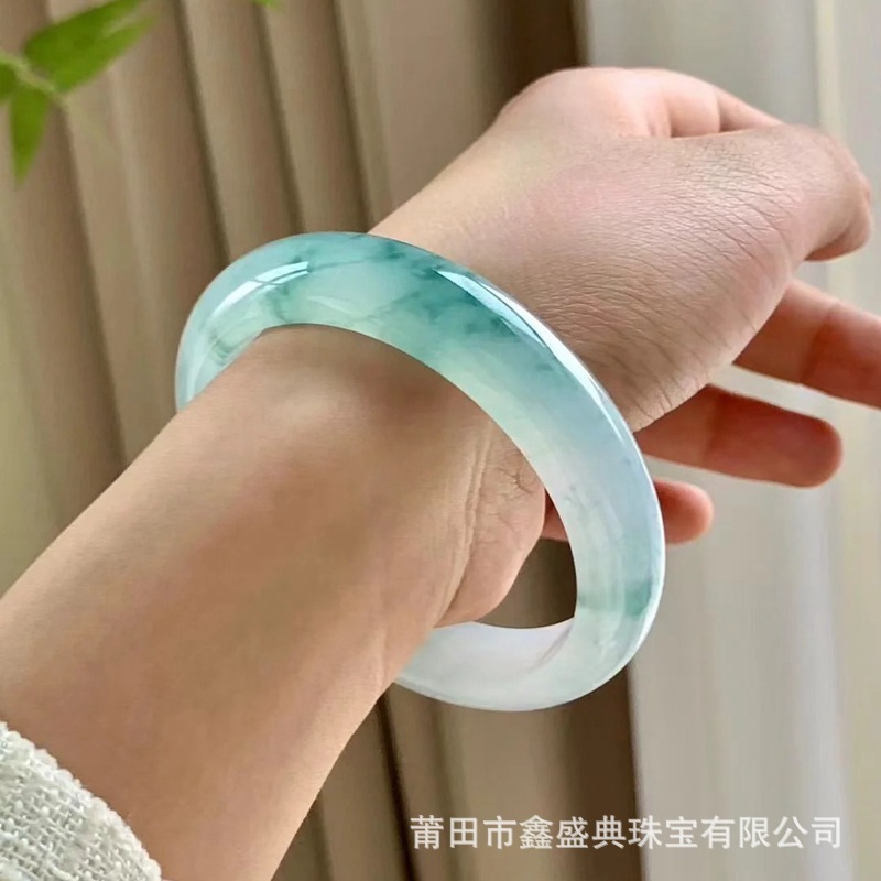 Factory Wholesale A-Grade Burmese Natural Jade Bracelet Ice Glutinous Violet Jade Bracelet Jade Bracelet for Women