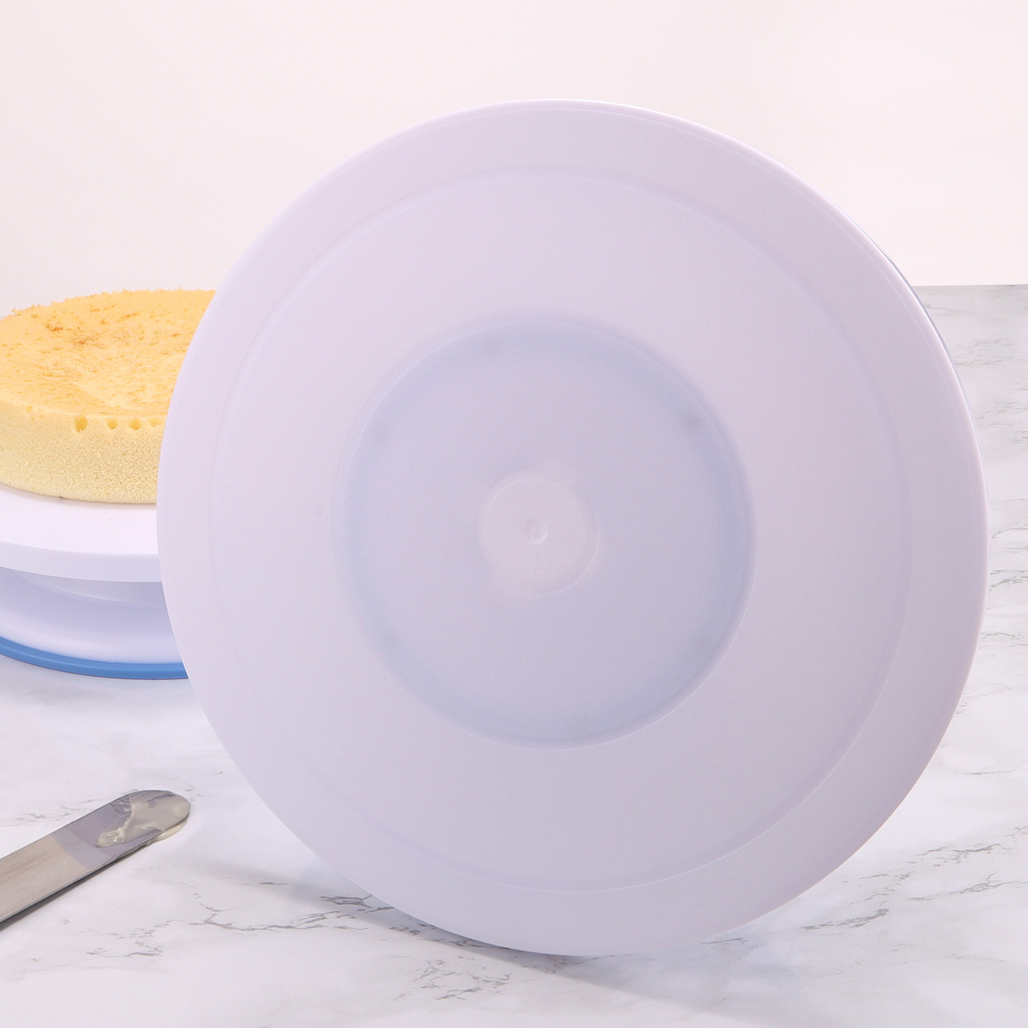 Cake turntable turntable white baking non-slip decorating table factory plastic shape rotating decorating table baking tools