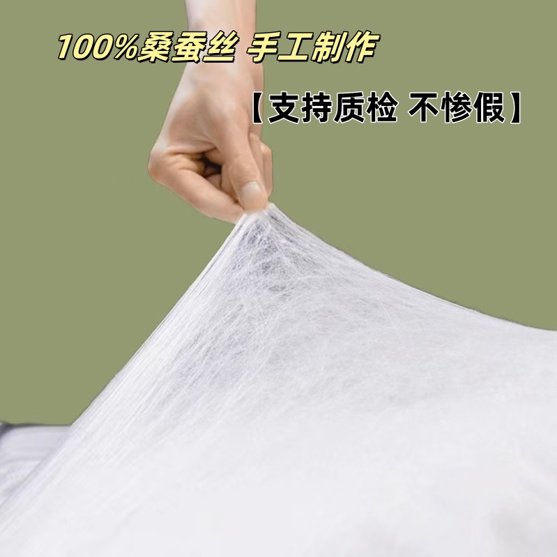 100% Mulberry Silk Quilt Summer Cool Air Conditioning Spring and Autumn Quilt Winter Quilt Cotton Two-in-One Mother Quilt Core Wedding Accompanying Quilt