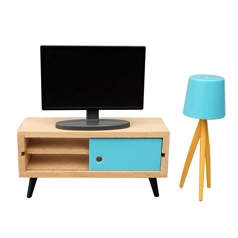 Mini Artificial Tv Lcd Monitor Living Room Bedroom Home Appliances Doll Doll House Accessories Scene Model