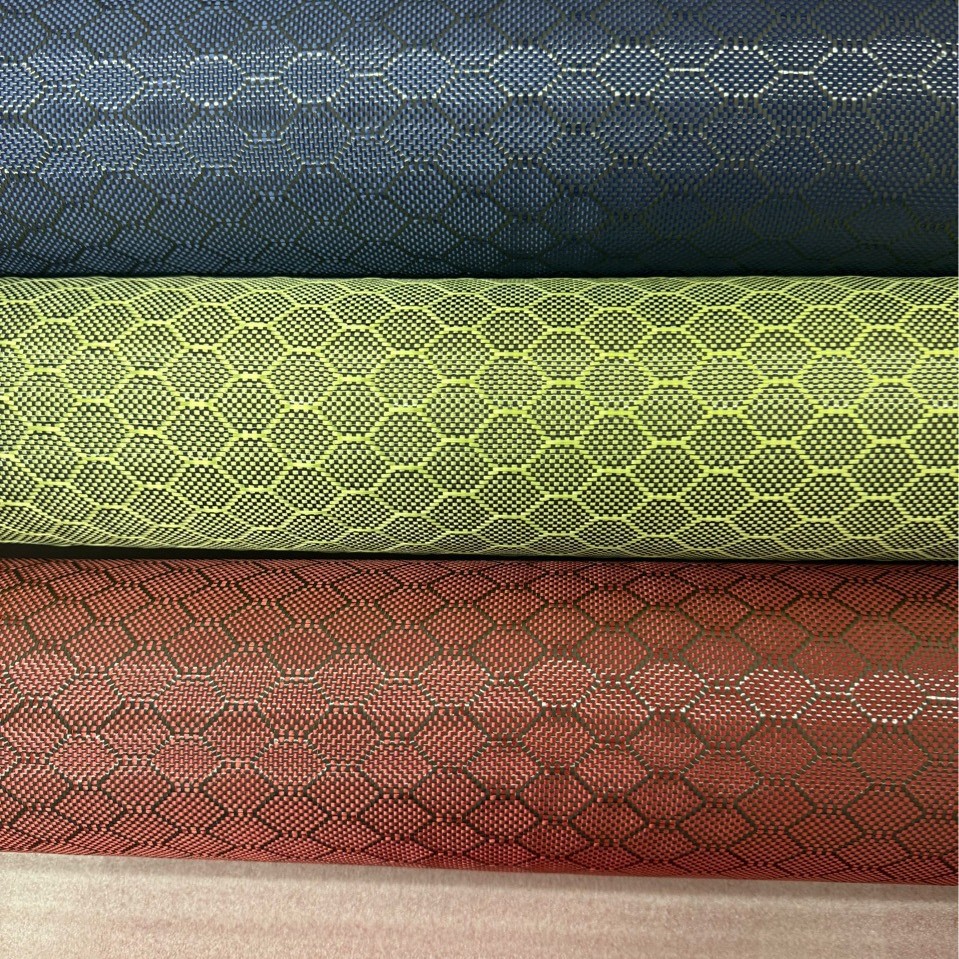 Factory Direct Sales 3k240g Football Pattern Carbon Fiber Cloth Car Surface Decoration Red Aramid Carbon Fiber Mixed Cloth