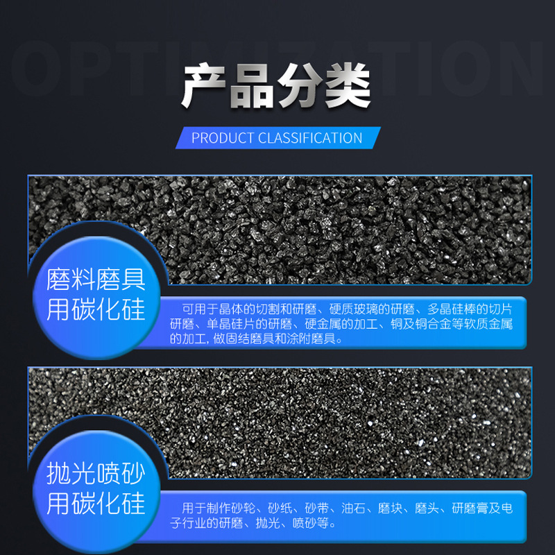 Black Silicon Carbide, Silicon Carbide for Metallurgy, Grinding, Steelmaking, Deoxidizing Agent, Sandblasting, Rust Removal, Polishing, in Stock