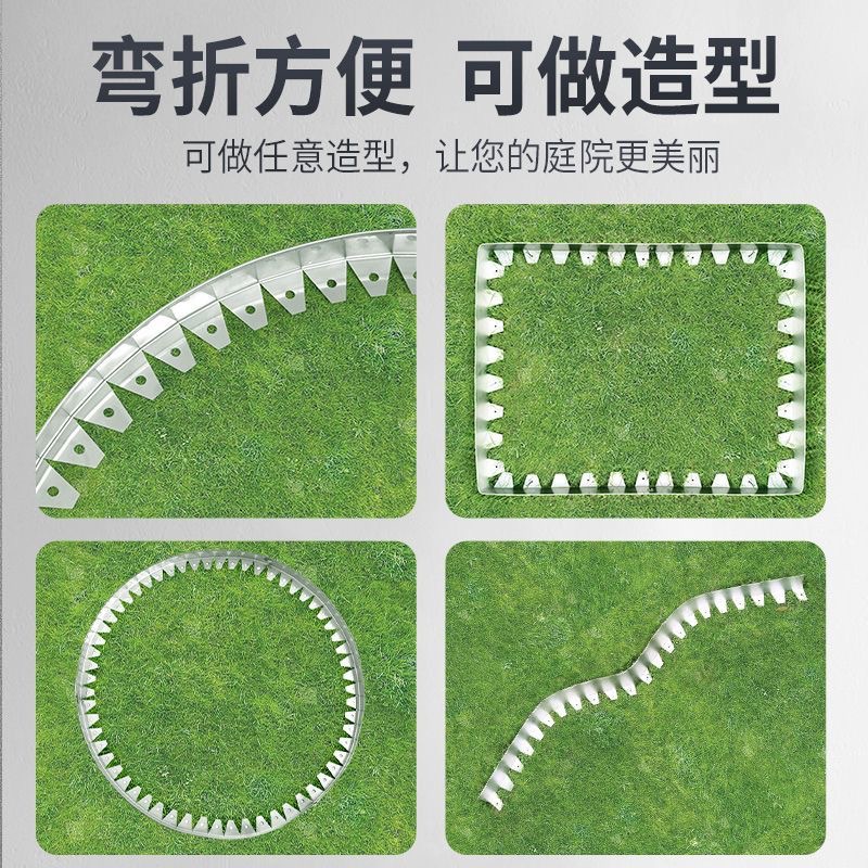 304 Stainless Steel Grass Stone Isolation Belt Landscaping L-shaped Separation Belt Retaining Plate Landscape Lawn Curved Isolation