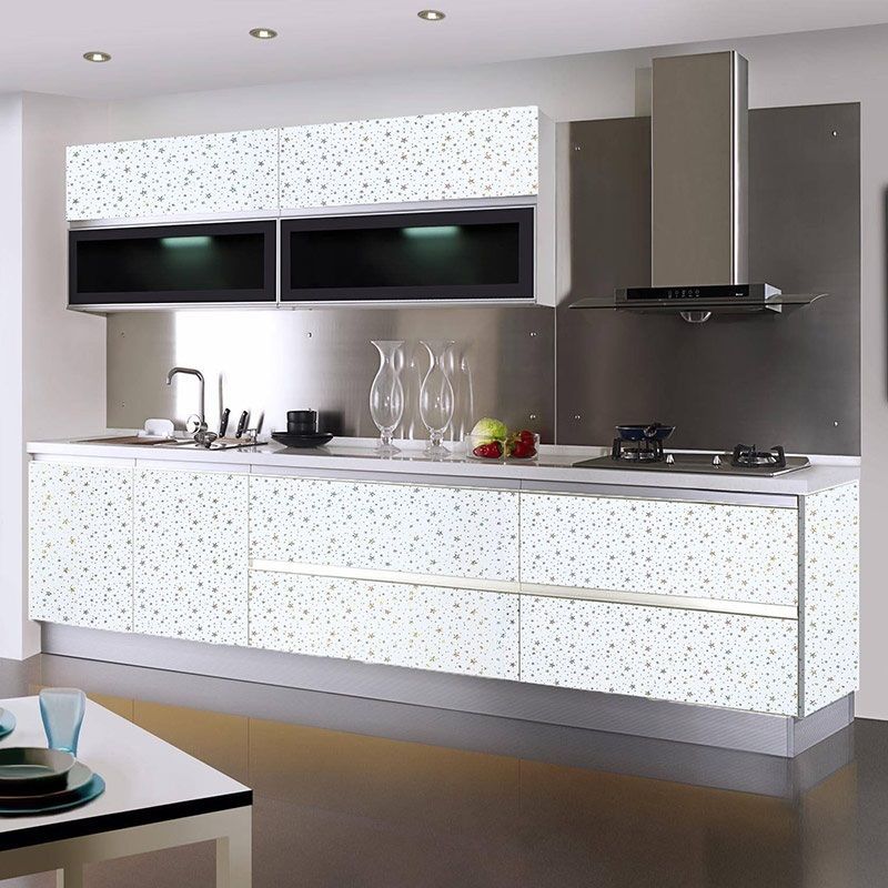 Thickened Paint Wallpaper Cabinet Furniture Renovation Stickers Cabinet Wardrobe Stickers Solid Color Wall Stickers Waterproof Wallpaper Jie Qi