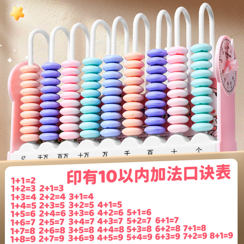 Nine-Speed, Five-Speed, 5 Rows, 9 Counter, Primary School Mathematics Teaching Aids, Fourth Grade, First and Second Grade Calculation Stand, Student People's Education Edition