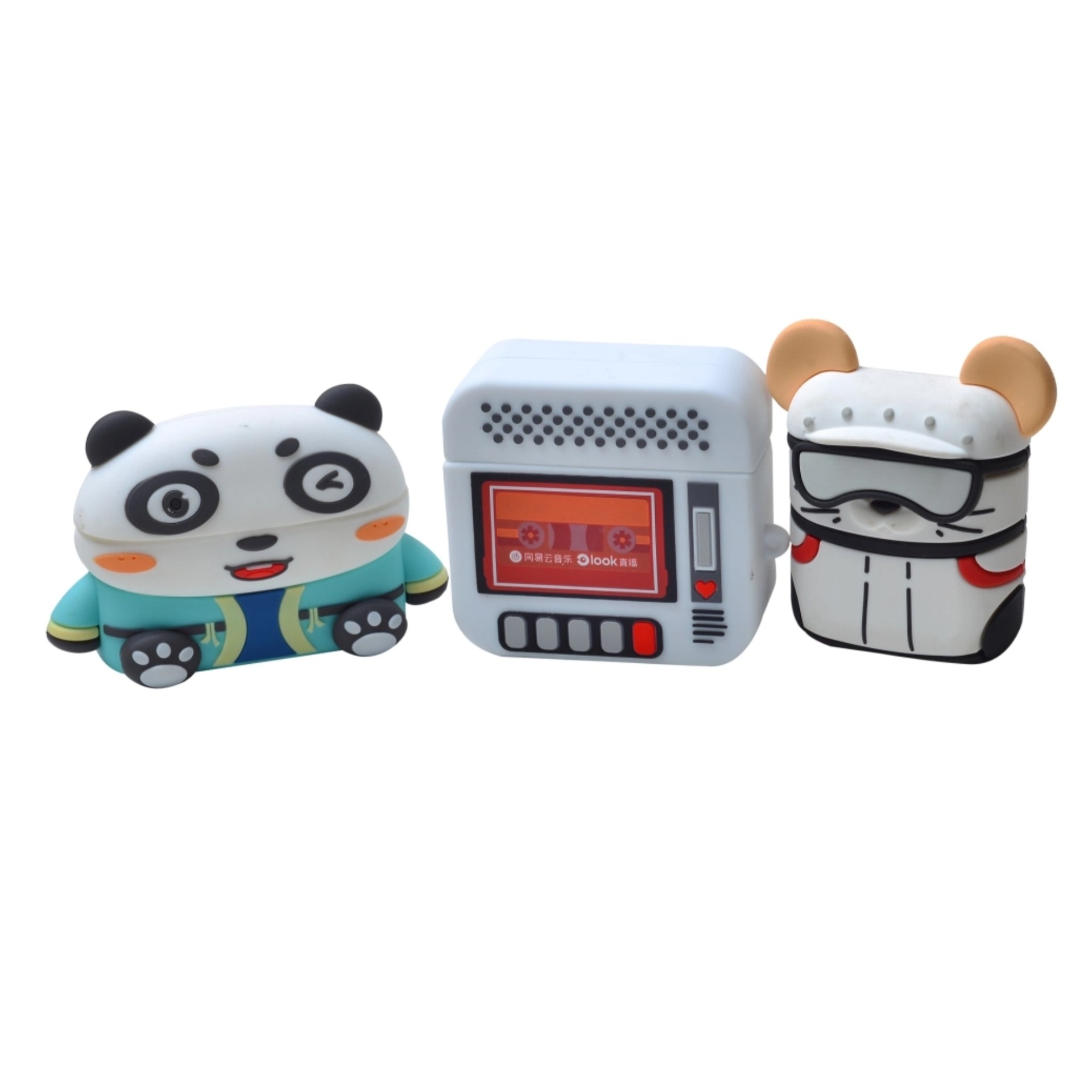 Silicone Bluetooth Headphone Protective Case Customized Cartoon Stereo Anti-Fall All-Inclusive Apple Headphone Protective Case High-End