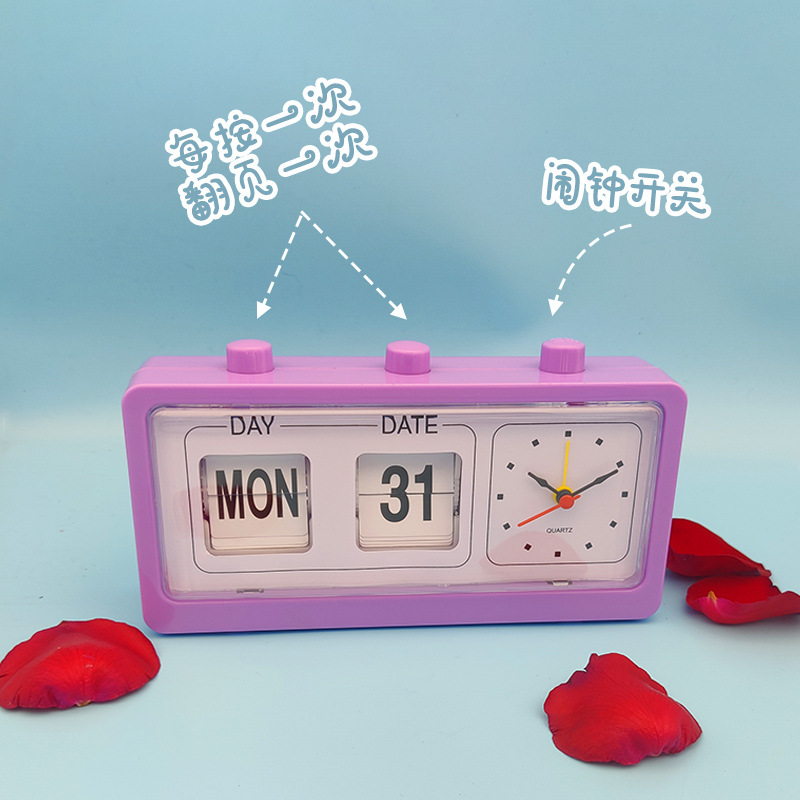 Ручные ретро часы с переворотом страниц, популярные на Amazon, настольные, оптовые производители