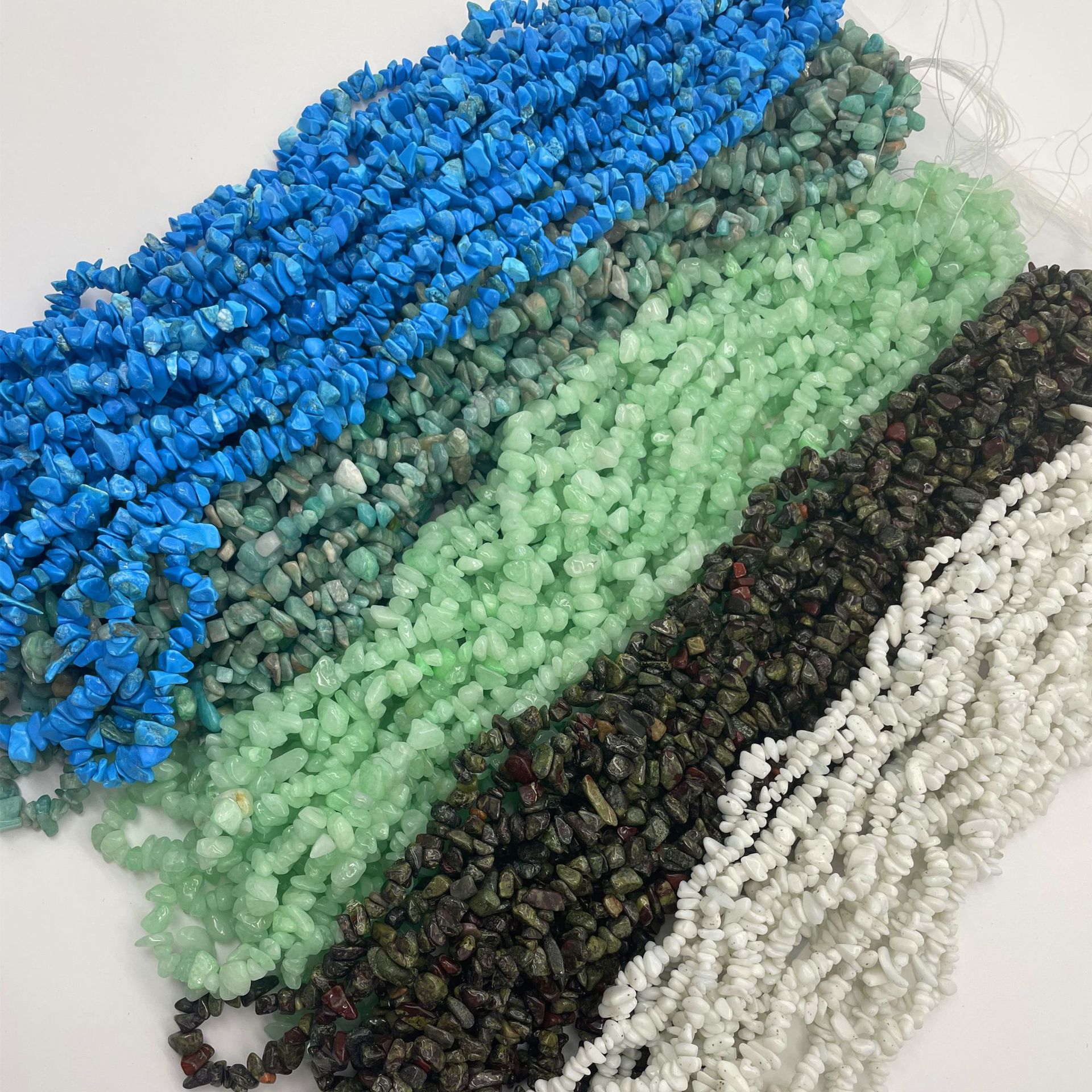 Natural Holed Crystal Crumb Chain Handmade DIY Earrings Bracelet Jewelry Accessories Irregular Glazed Beads