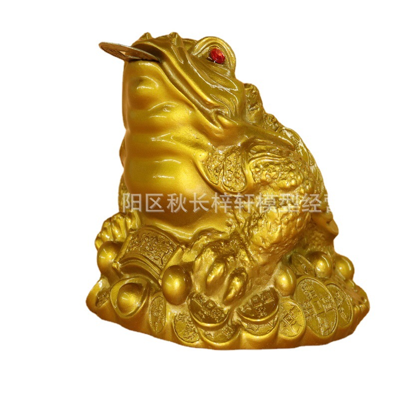 Green Jade Golden Toad ornaments three-legged toad Golden Cicada porch shop office decoration living room opening company gifts