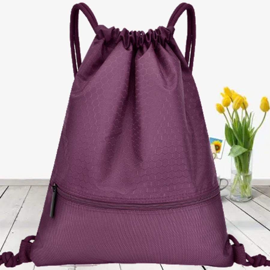 Polyester Cloth Bundle Drawstring Bag Backpack Basketball Bag Marathon Event Bag Travel Bag Swimming Beach Bag
